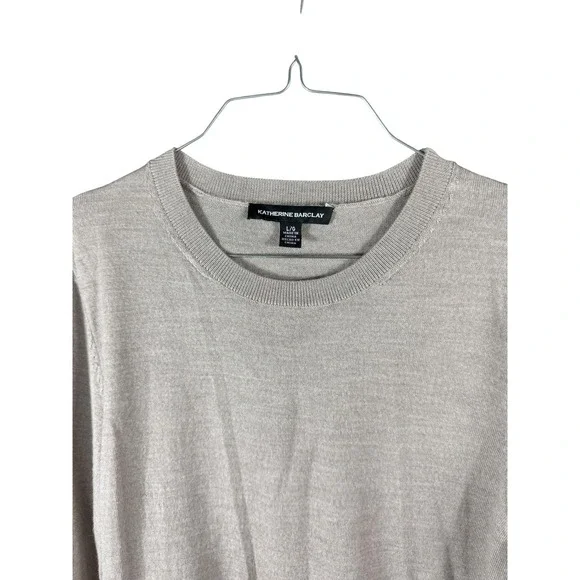 Katherine Barclay Sweater Womens Large Merino Wool Crewneck Pullover Classic - Picture 2 of 7